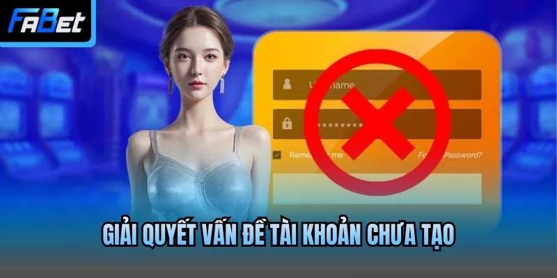 Giải quyết vấn đề tài khoản chưa tạo