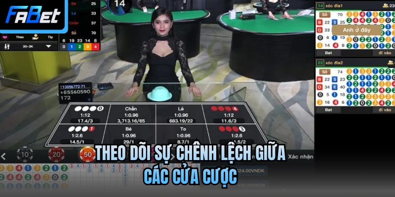 Theo dõi sự chênh lệch giữa các cửa cược